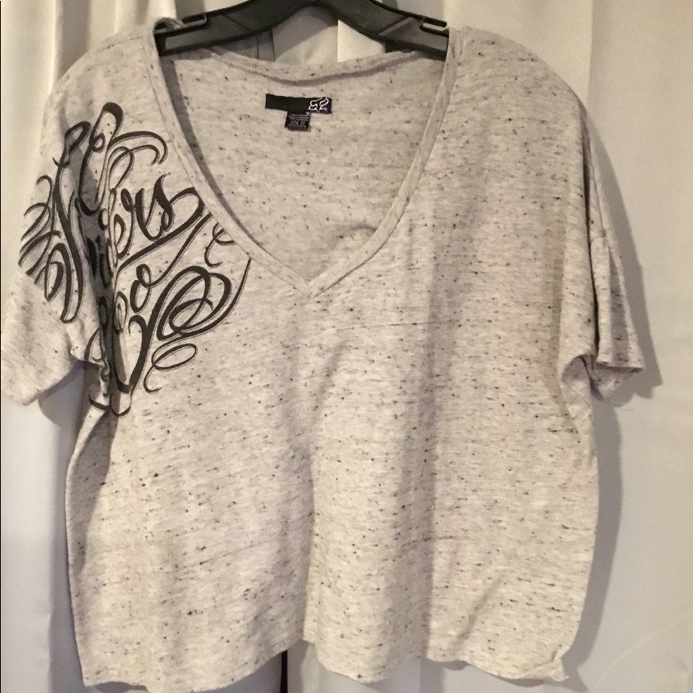 Gray fox crop top